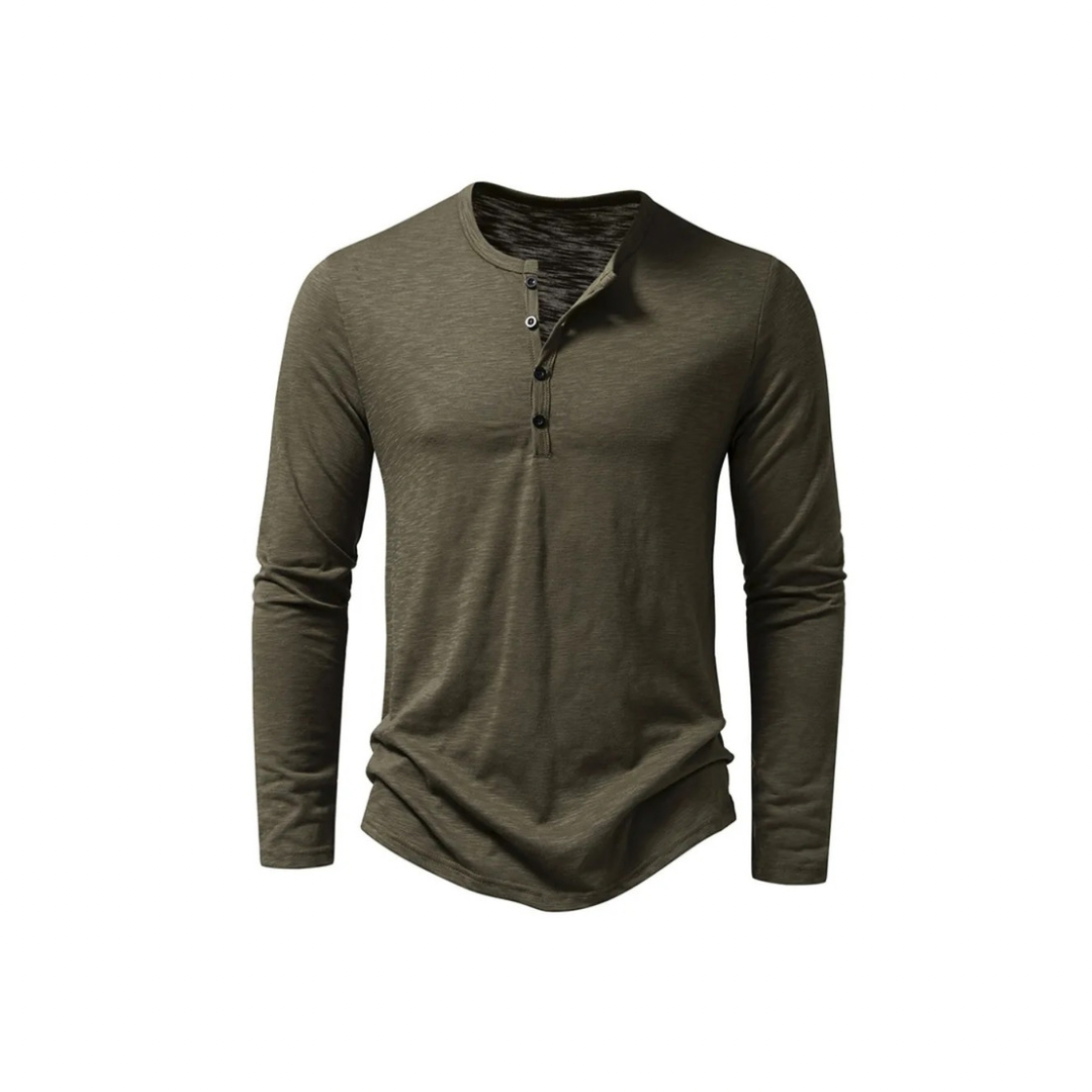 The Raw Edge Henley Shirt - Up to 2XL! - 50% OFF!