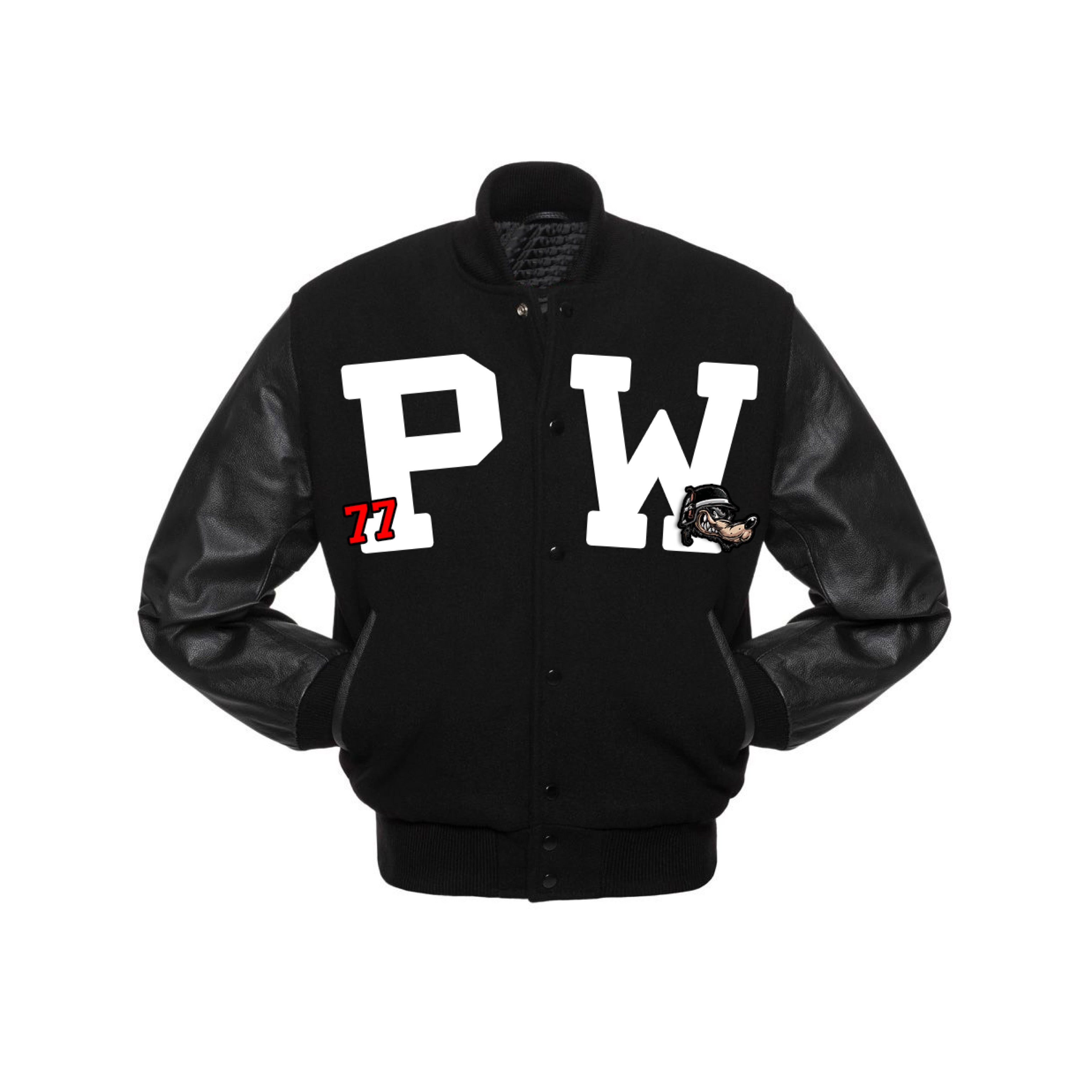 The P.W. Varsity Jacket Up to Size 5XL Elusion Clothing