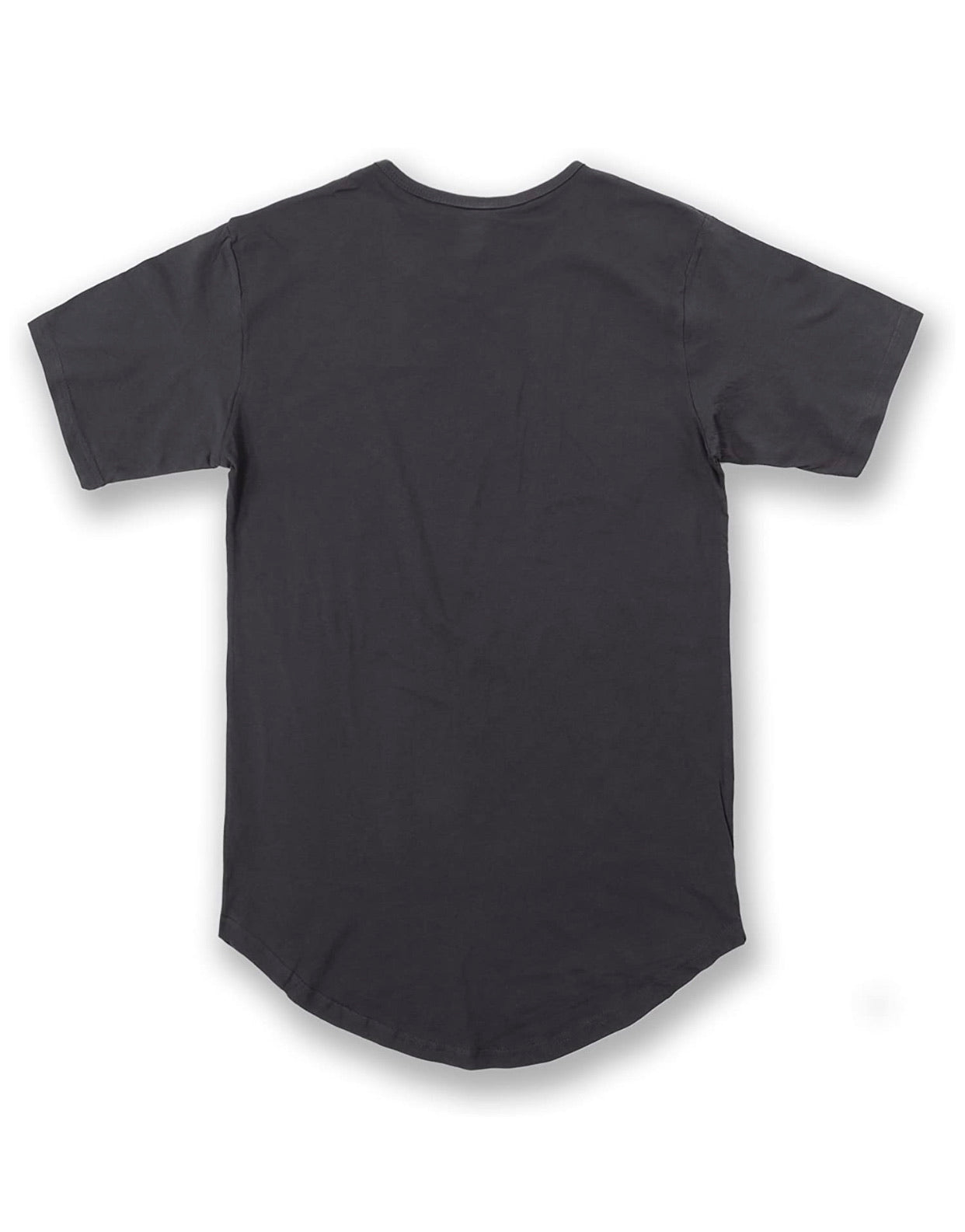 The Raw Edge Curved Hem S/S Tee - Up to Size 5XL